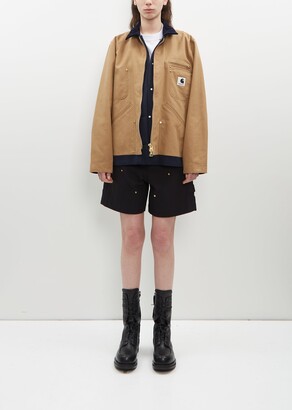 Sacai x Carhartt WIP Reversible Duck Jacket — Beige x Navy - ShopStyle